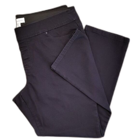 Liz Claiborne Women Classic Pants Hidden Elastic Waist Black Size XL - Picture 2 of 8